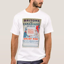 Enlist Now Britons and Canadians (US02108) t-shirts