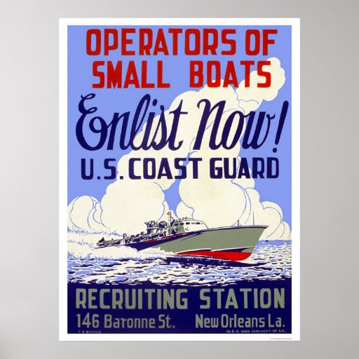 Enlist now!  U.S. Coast Guard - WPA Poster