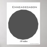 Enneadecagon Poster of Polygon