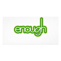 Enough (lime) photo card