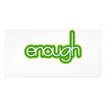 Enough (lime) photo card