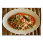 Ensalada picante de la papaya [som Tam] Tarjetón