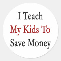 Enseño a mis niños a ahorrar el dinero pegatina