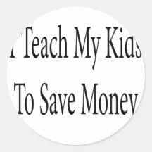 Enseño a mis niños a ahorrar el dinero pegatinas  