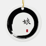 Enso Circle with Symbol for Daughter Ornament