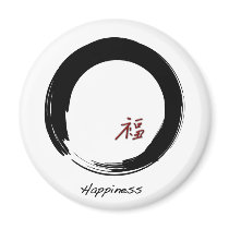 Enso Happiness Fridge Magnet