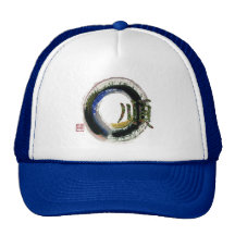 Enso - Kanji character for Gentleness, Sumi-e Mesh Hats