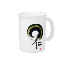Enso - Kanji for benevolence Beverage Pitcher