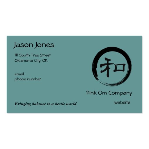 Enso Symbol with Harmony Symbol Business Cards