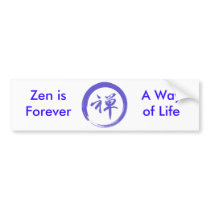 Enso Symbol with Zen Symbol Bumper Sticker