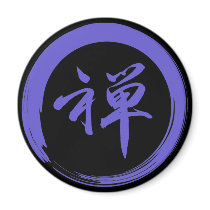 Enso Symbol with Zen Symbol Magnets