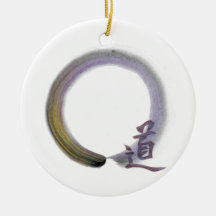 Enso - The Way [in purple] Christmas Ornament