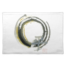 Enso with PAX, Sumi-e Placemat