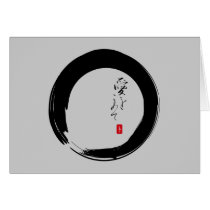 Enso with "With Love" kanji text Card
