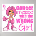 Ensuciado con el cáncer de pecho incorrecto del di poster