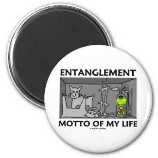 Entanglement Motto Of My Life (Quantum Physics) Refrigerator Magnets