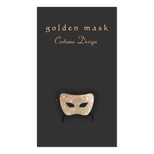 Entertainment Business Card -  Golden Mask (front side)