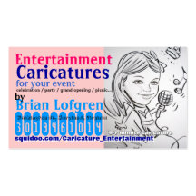 Entertainment Caricatures Business Card Template