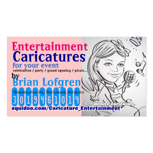 Caricature Business Card Templates entertainment caricatures business card template zazzle Caricature Business Card Templates entertainment caricatures business card template zazzle