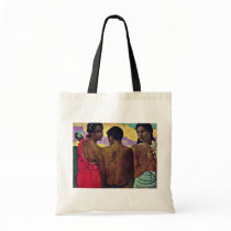 Entertainment In Tahiti By Gauguin Paul Canvas Bags