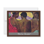 Entertainment In Tahiti By Gauguin Paul Invitations