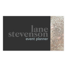 Entertainment  Sparkling Sequins Black 2 Business Cards