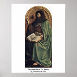 Enthroned John The Baptist By Johannes De Eyck Poster