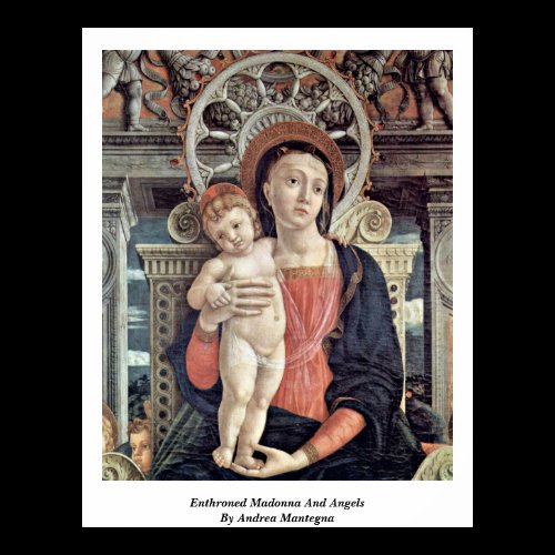 Enthroned Madonna And Angels By Andrea Mantegna Poster