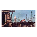 Enthroned Madonna And John The Baptist On The Left Photo Greeting Card