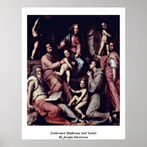 Enthroned Madonna And Saints By Jacopo Pontormo Posters