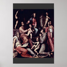 Enthroned Madonna Angels And Saints By Pontormo Ja Posters