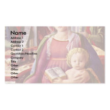 Enthroned Madonna By Lippi Fra Filippo Business Cards