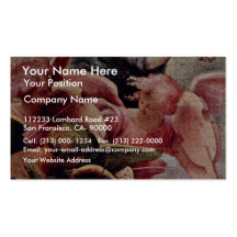 Enthroned Madonna With Angels And Saints Left: St. Business Card Templates