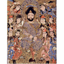 Enthroned Ruler And His Followers By Meister Des B Acrylic Cut Outs