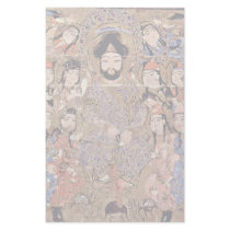 Enthroned Ruler And His Followers By Meister Des B Stationery