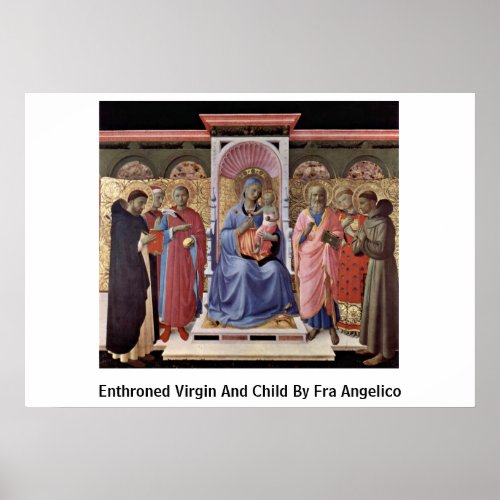 Enthroned Virgin And Child By Fra Angelico Poster