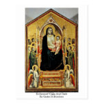 Enthroned Virgin And Child By Giotto Di Bondone Postcards