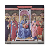 Enthroned Virgin And Child With Saints Refrigerator Magnet