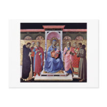 Enthroned Virgin And Child With Saints Post Cards