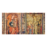 Enthroned Virgin And Crucifixion By Kölner Maler U Custom Photo Card