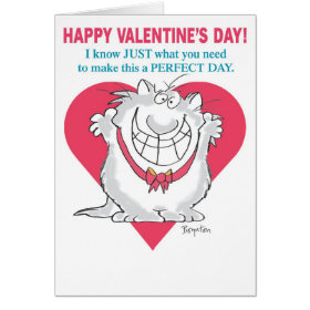 ENTHUSIASTIC CAT Valentines by Boynton Greeting Card