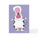 ENTHUSIASTIC COW Thank You Greeting Card