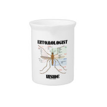 Entomologist Inside (Mosquito Anatomy) Beverage Pitcher