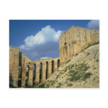Entrance bridge and moat, The Citadel, Aleppo, Syr Postcard