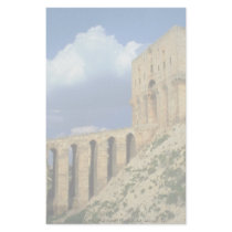 Entrance bridge and moat, The Citadel, Aleppo, Syr Custom Stationery