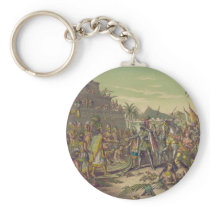 Entrance of Hernan Cortez into Mexico Nov 8th 1519 Key Chain