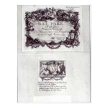 Entrance ticket for the ball in Versailles Post Card