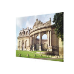 Entrance to the stables stretched canvas print