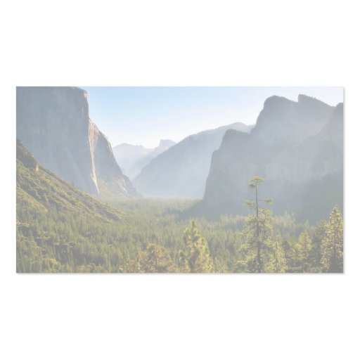 Entrance To The Yosemite Valley Business Card Templates (back side)