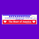 entrepeneur usa's heart the risk takers bumper stickers